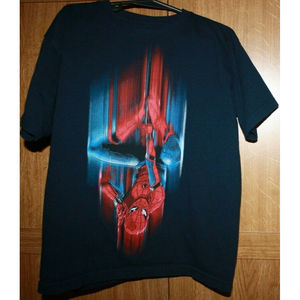 Marvel Boy's Spider-Man T-Shirt Short Sleeve Size Large Blue VGUC